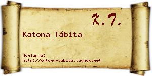 Katona Tábita névjegykártya